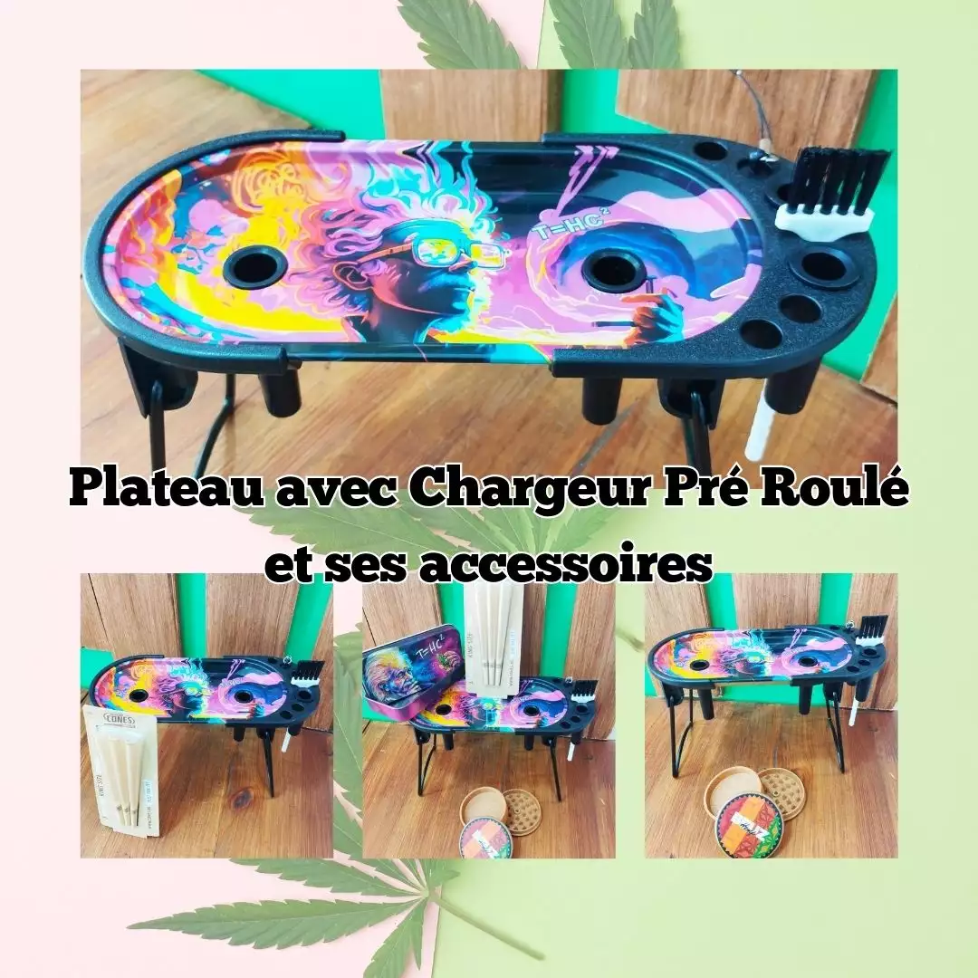 Pack Plateau avec Chargeur Pré Roulé + ses Accessoires